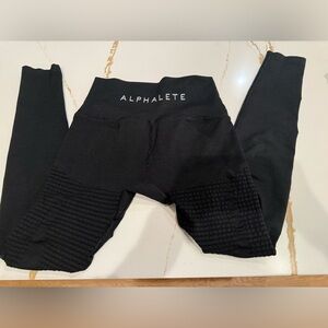 Alphalete Halo V2 Seamless Moto Leggings - Black- Small